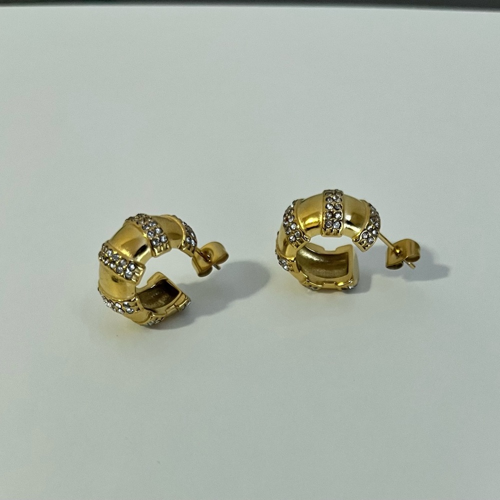 Blinging Lil Bamboo Earring - Picture 2 of 3